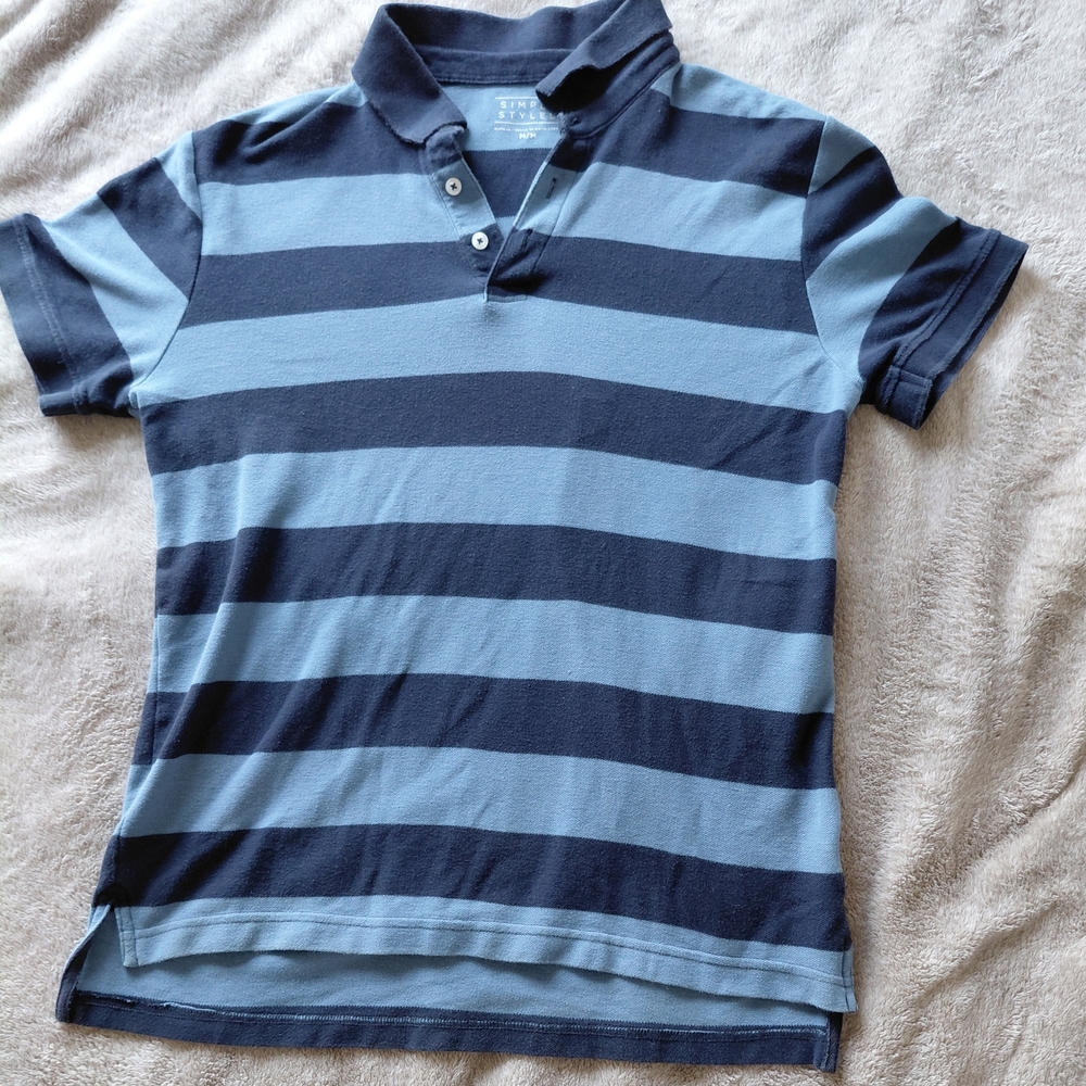 Striped Blue Kids Polo Shirt